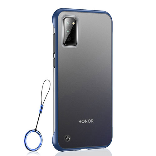 Transparent Crystal Hard Case Back Cover S04 for Huawei Honor View 30 Pro 5G Blue