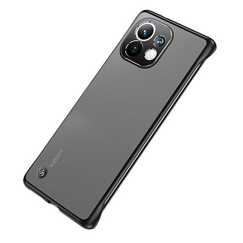 Transparent Crystal Hard Case Back Cover S04 for Xiaomi Mi 11 5G Black