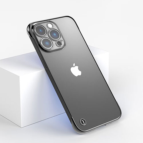 Transparent Crystal Hard Case Back Cover WT1 for Apple iPhone 12 Pro Max Black