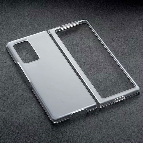 Transparent Crystal Hard Case Cover for Samsung Galaxy Z Fold2 5G Black