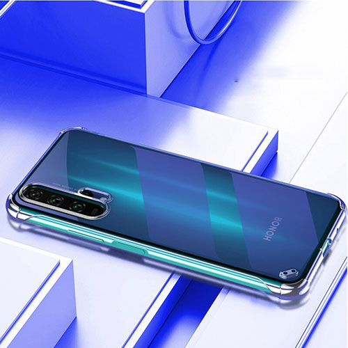 Transparent Crystal Hard Rigid Case Back Cover H01 for Huawei Honor 20 Pro Blue