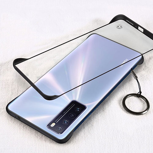 Transparent Crystal Hard Rigid Case Back Cover H01 for Huawei Nova 7 5G Black