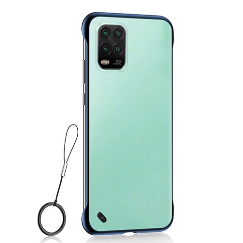 Transparent Crystal Hard Rigid Case Back Cover H01 for Xiaomi Mi 10 Lite Blue