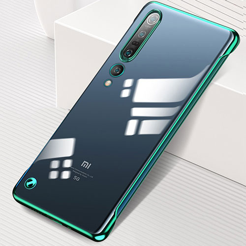 Transparent Crystal Hard Rigid Case Back Cover H01 for Xiaomi Mi 10 Pro Green