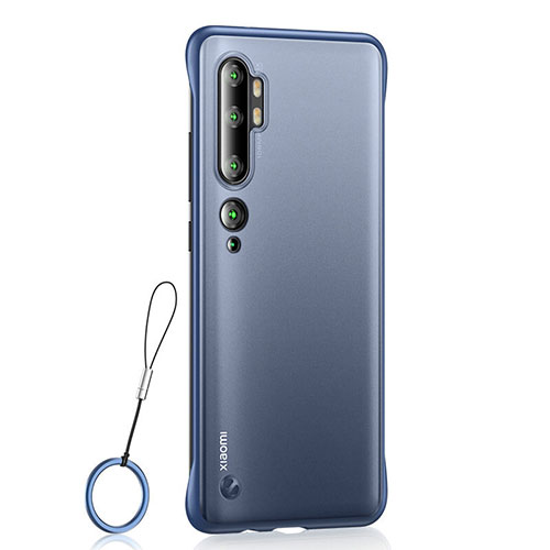 Transparent Crystal Hard Rigid Case Back Cover H01 for Xiaomi Mi Note 10 Blue