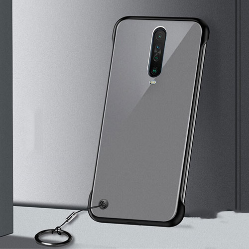 Transparent Crystal Hard Rigid Case Back Cover H01 for Xiaomi Redmi K30i 5G Black