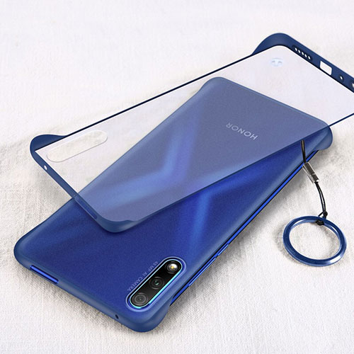 Transparent Crystal Hard Rigid Case Back Cover H02 for Huawei Honor 9X Blue