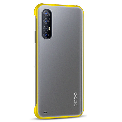 Transparent Crystal Hard Rigid Case Back Cover H02 for Oppo Find X2 Neo Yellow
