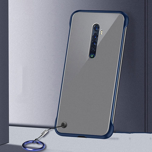 Transparent Crystal Hard Rigid Case Back Cover H02 for Oppo Reno2 Blue