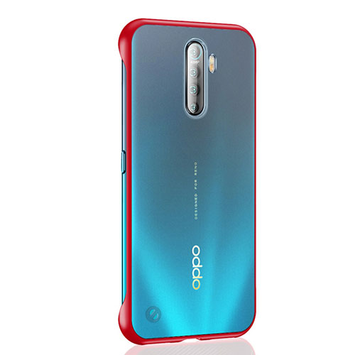Transparent Crystal Hard Rigid Case Back Cover H02 for Realme X2 Pro Red