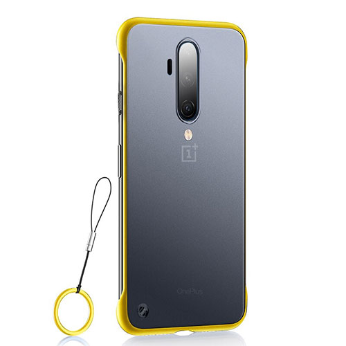Transparent Crystal Hard Rigid Case Back Cover H03 for OnePlus 7T Pro Yellow