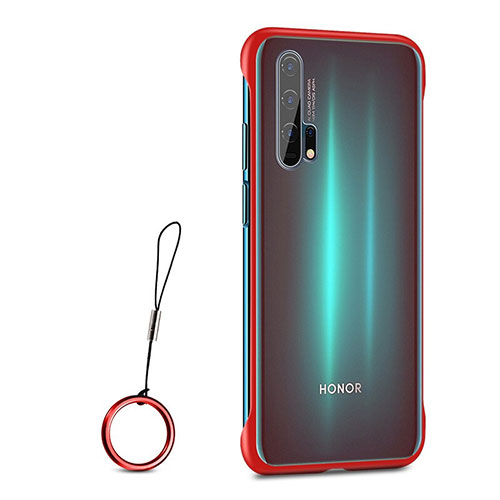 Transparent Crystal Hard Rigid Case Back Cover S01 for Huawei Honor 20 Pro Red