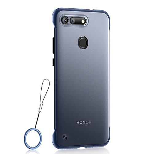 Transparent Crystal Hard Rigid Case Back Cover S01 for Huawei Honor View 20 Blue
