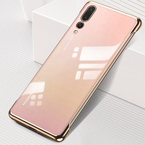 Transparent Crystal Hard Rigid Case Back Cover S01 for Huawei P20 Pro Gold
