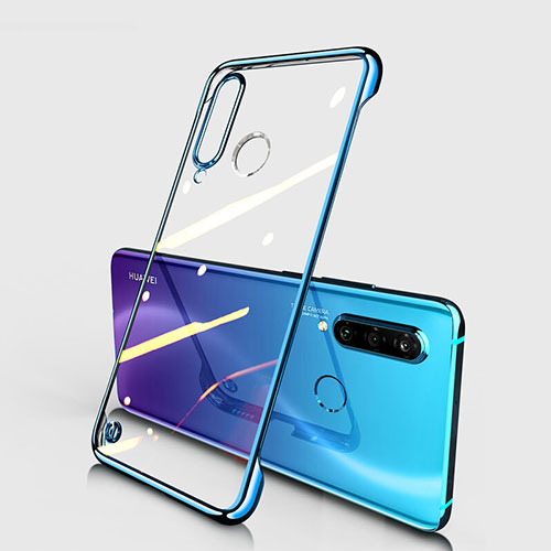 Transparent Crystal Hard Rigid Case Back Cover S01 for Huawei P30 Lite Blue