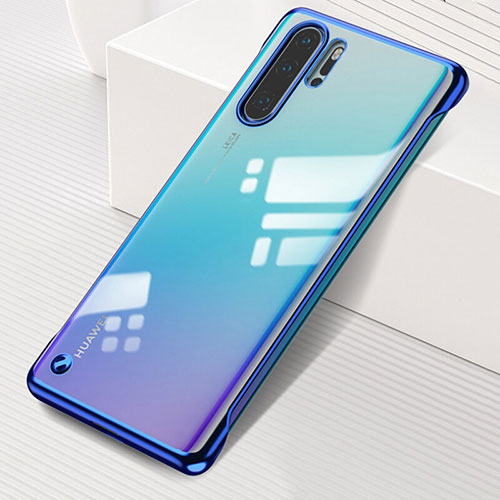 Transparent Crystal Hard Rigid Case Back Cover S01 for Huawei P30 Pro Blue