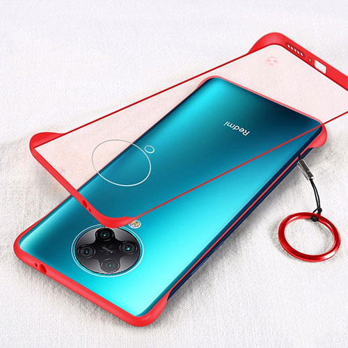 Transparent Crystal Hard Rigid Case Back Cover S01 for Xiaomi Redmi K30 Pro 5G Red