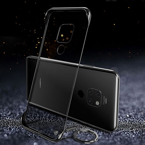 Transparent Crystal Hard Rigid Case Back Cover S02 for Huawei Mate 20 Black