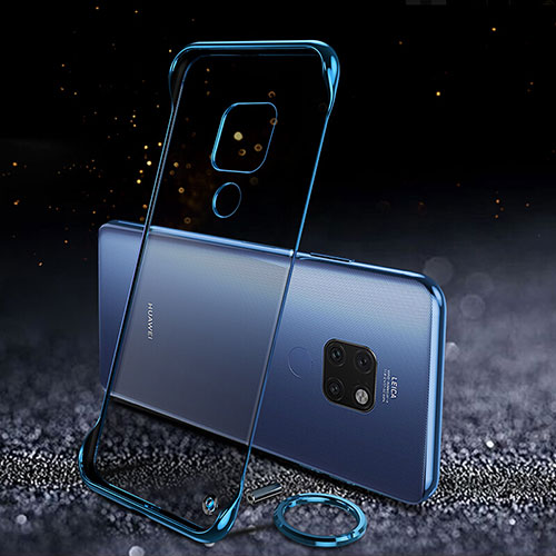 Transparent Crystal Hard Rigid Case Back Cover S02 for Huawei Mate 20 Blue