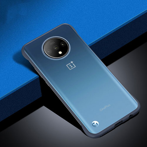 Transparent Crystal Hard Rigid Case Back Cover S02 for OnePlus 7T Blue