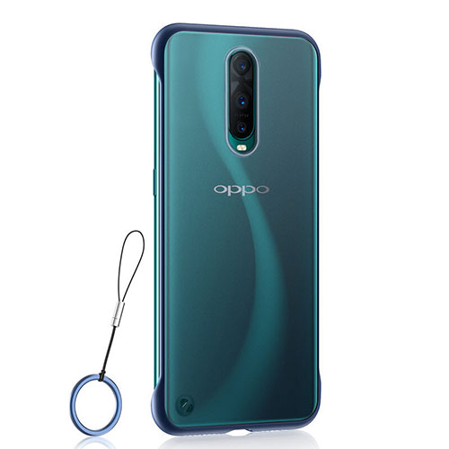 Transparent Crystal Hard Rigid Case Back Cover S02 for Oppo R17 Pro Blue
