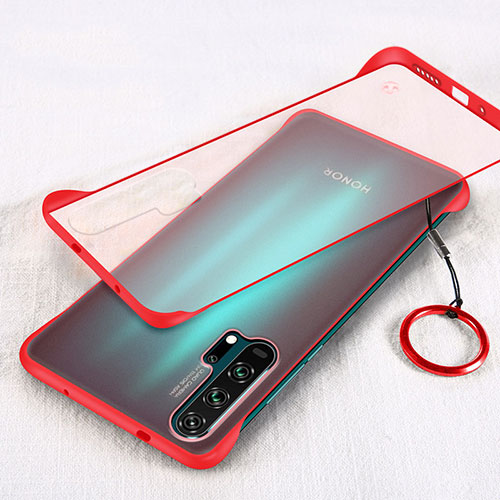 Transparent Crystal Hard Rigid Case Back Cover S03 for Huawei Honor 20 Pro Red