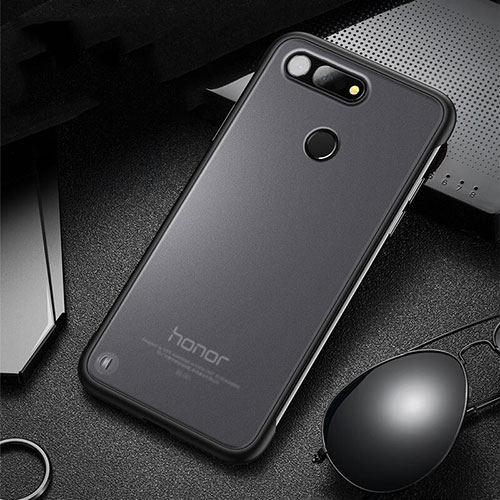 Transparent Crystal Hard Rigid Case Back Cover S03 for Huawei Honor V20 Black