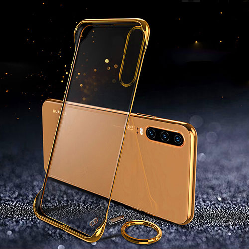Transparent Crystal Hard Rigid Case Back Cover S03 for Huawei P30 Gold