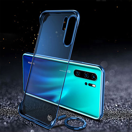 Transparent Crystal Hard Rigid Case Back Cover S03 for Huawei P30 Pro Blue