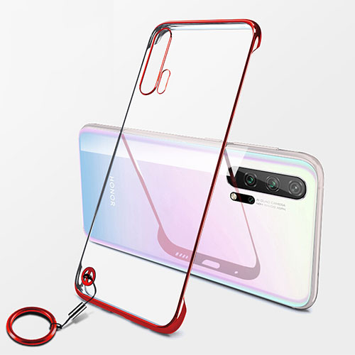 Transparent Crystal Hard Rigid Case Back Cover S04 for Huawei Honor 20 Pro Red