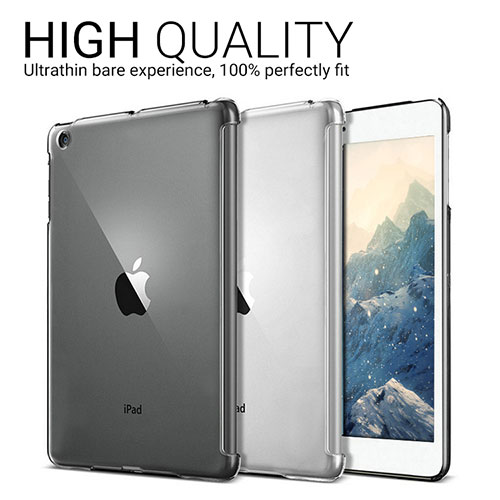 Transparent Crystal Hard Rigid Case Cover for Apple iPad 4 Clear