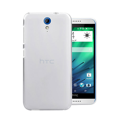 Transparent Crystal Hard Rigid Case Cover for HTC Desire 620 White