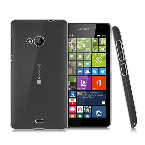 Transparent Crystal Hard Rigid Case Cover for Microsoft Lumia 535 Clear