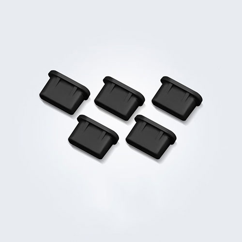 Type-C Anti Dust Cap USB-C Plug Cover Protector Plugy Universal 5PCS H01 for Apple iPad Pro 11 (2021) Black