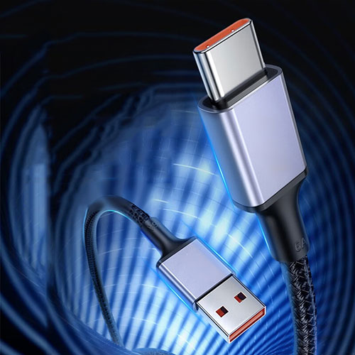 Type-C Charger USB-C Data Cable Charging Cord Android Universal 60W H02 for Apple iPhone 15 Plus Black