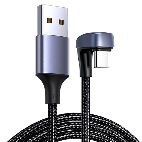 Type-C Charger USB-C Data Cable Charging Cord Android Universal 60W H03 for Apple iPad Pro 11 (2021) Black