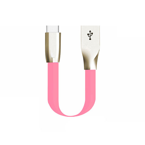 Type-C Charger USB Data Cable Charging Cord Android Universal 30cm S06 Pink