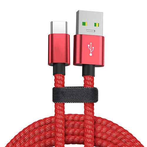 Type-C Charger USB Data Cable Charging Cord Android Universal T24 Red
