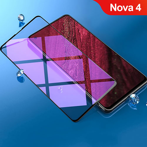 Ultra Clear Anti Blue Light Full Screen Protector Tempered Glass F02 for Huawei Nova 4 Black