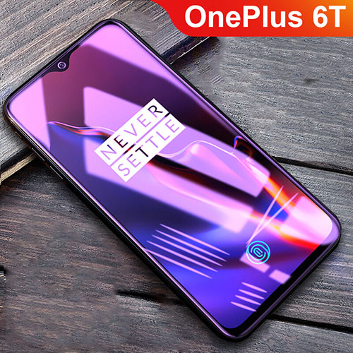 Ultra Clear Anti Blue Light Full Screen Protector Tempered Glass F03 for OnePlus 6T Black