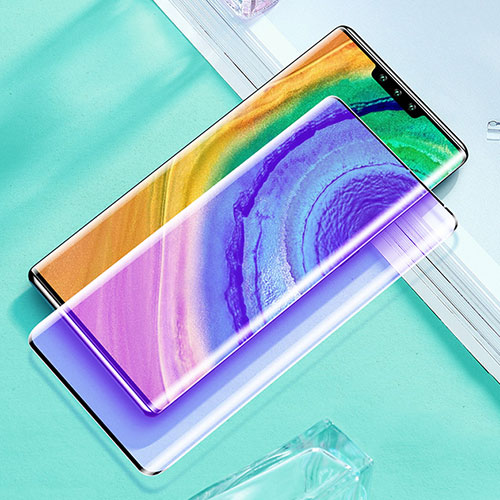 Ultra Clear Anti Blue Light Full Screen Protector Tempered Glass for Huawei Mate 30E Pro 5G Black