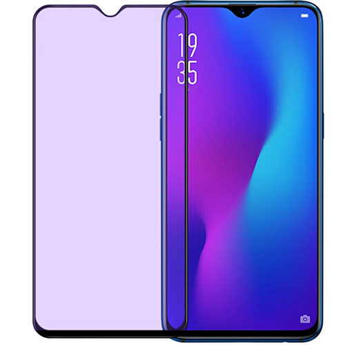 Ultra Clear Anti Blue Light Full Screen Protector Tempered Glass for Oppo A9X Black