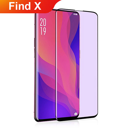 Ultra Clear Anti Blue Light Full Screen Protector Tempered Glass for Oppo Find X Black