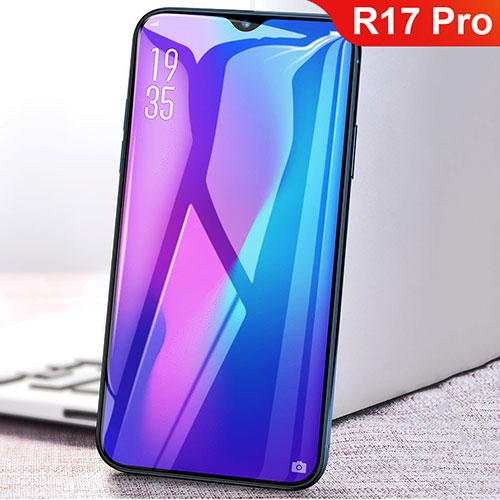 Ultra Clear Anti Blue Light Full Screen Protector Tempered Glass for Oppo R17 Pro Black