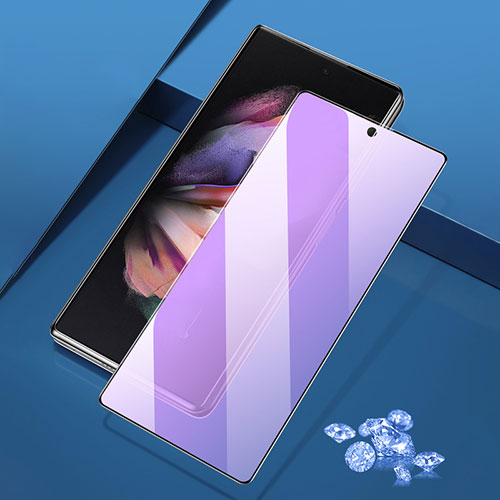 Ultra Clear Anti Blue Light Full Screen Protector Tempered Glass for Samsung Galaxy Z Fold4 5G Black