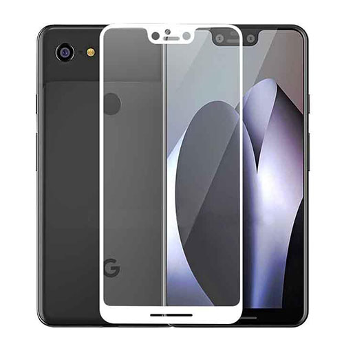 Ultra Clear Full Screen Protector Tempered Glass F02 for Google Pixel 3 XL White