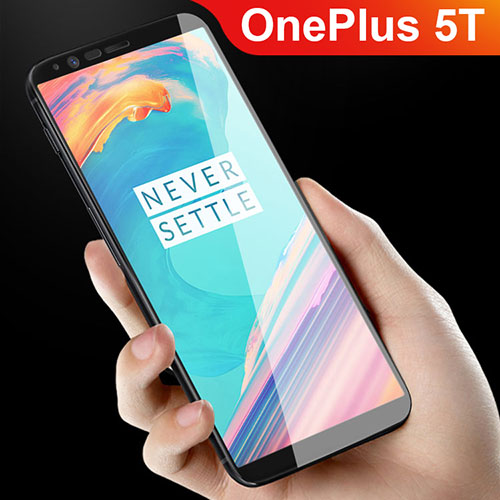 Ultra Clear Full Screen Protector Tempered Glass F02 for OnePlus 5T A5010 Black