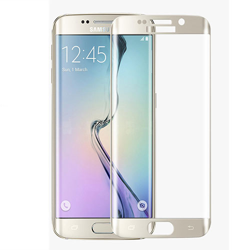 Ultra Clear Full Screen Protector Tempered Glass F02 for Samsung Galaxy S6 Edge SM-G925 White