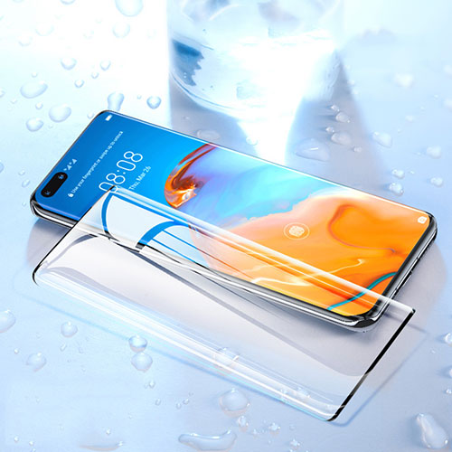 Ultra Clear Full Screen Protector Tempered Glass F03 for Huawei P40 Pro+ Plus Black