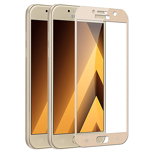 Ultra Clear Full Screen Protector Tempered Glass F03 for Samsung Galaxy A5 (2017) SM-A520F Gold